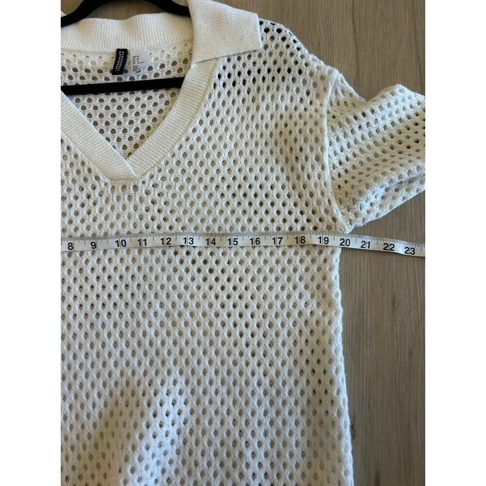 H&M Divided Tunic | Swim Coverup | Dress in cream SZ M - Picture 6 of 7
